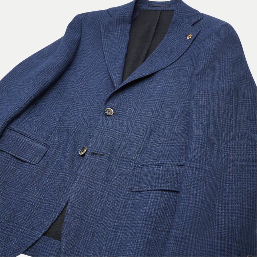 04707 GLENCHECK JERSEY JACKET - Glencheck Jersey Jacket - Jakker - Regular - NAVY - 6