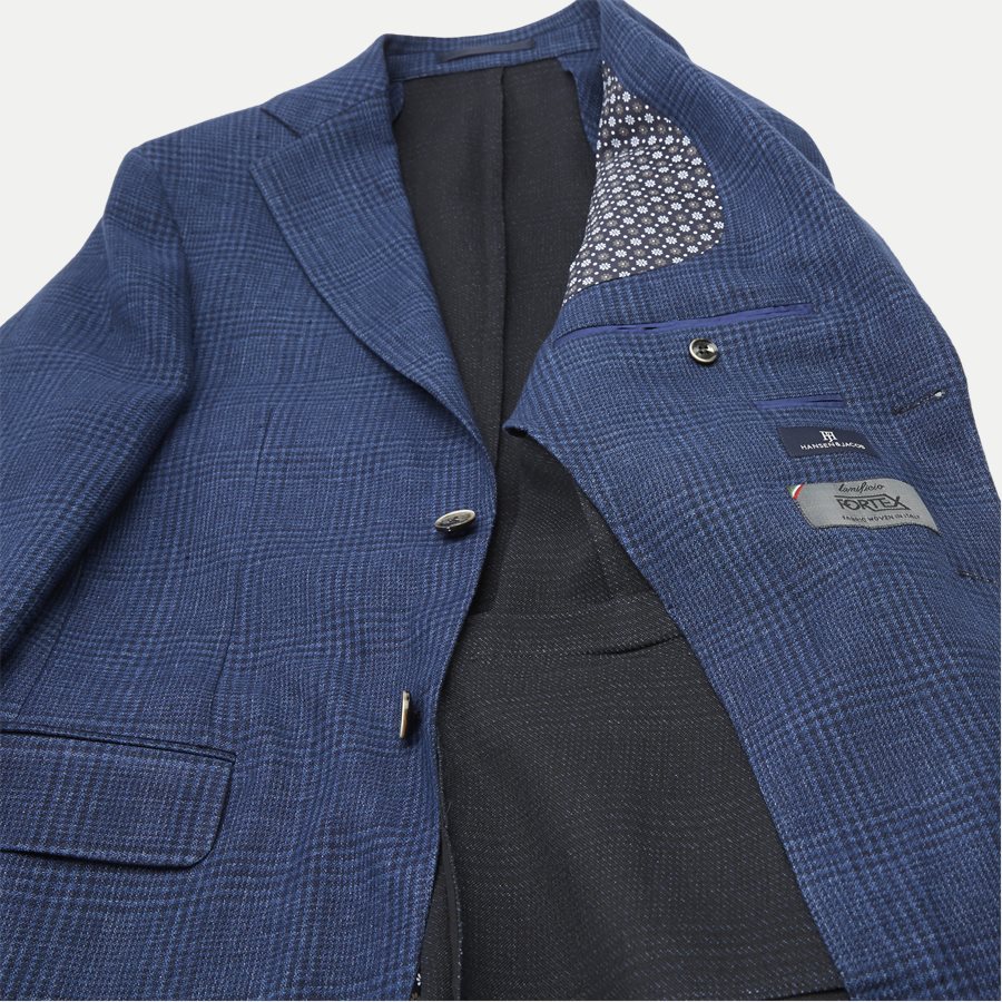04707 GLENCHECK JERSEY JACKET - Glencheck Jersey Jacket - Jakker - Regular - NAVY - 8