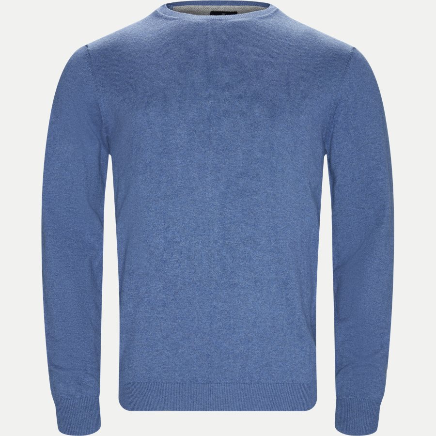 04626 CREWNECK CASHM BLEND SWEATER - Crewneck Cashmere Blend Sweater - Strik - Regular - BLÅ - 1