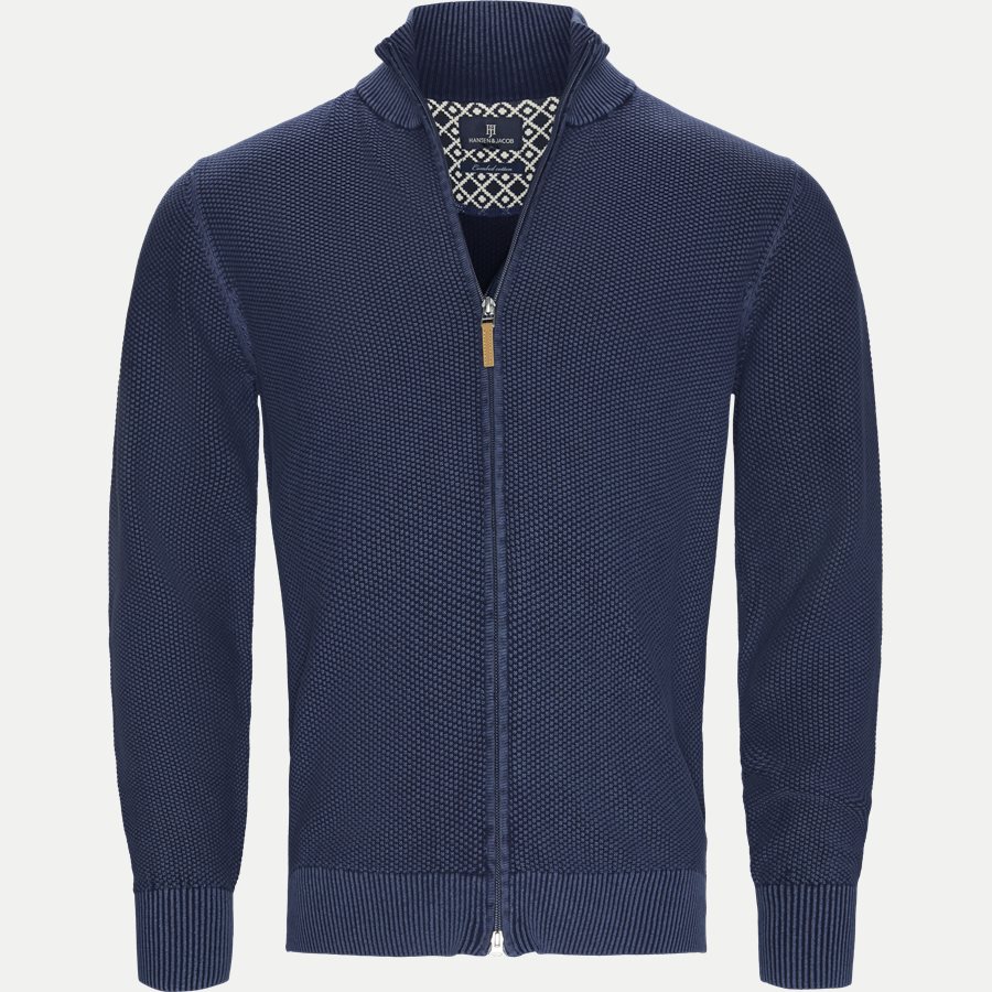 04629 FULL ZIP VINTAGE CARDIGAN - Full Zip Vintage Cardigan - Strik - Regular - NAVY - 1