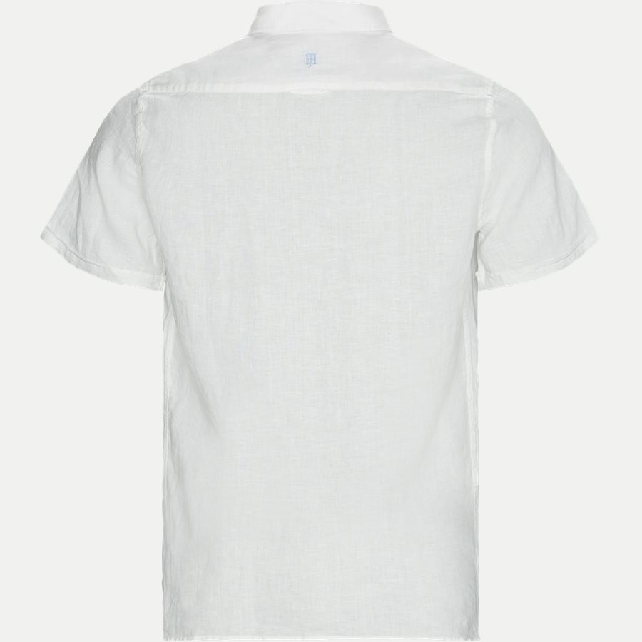 04640 SHORT SLEEVE LINEN SHIRT - Short Sleeve Linen Shirt - Skjorter - Regular - HVID - 2