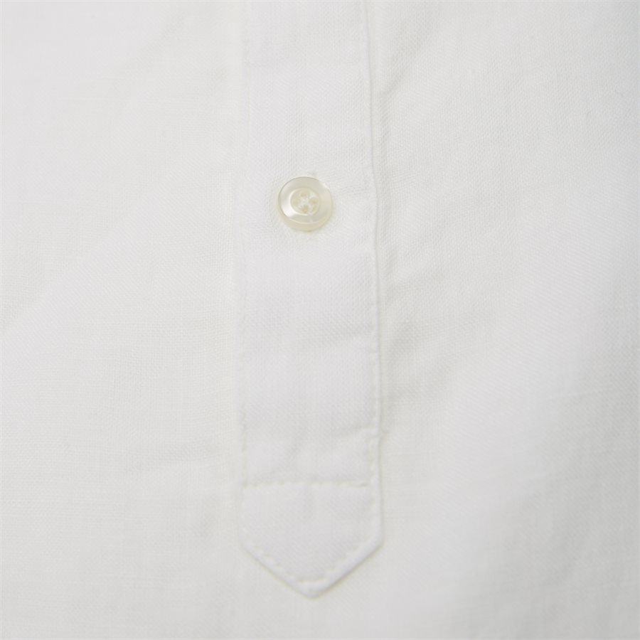 04640 SHORT SLEEVE LINEN SHIRT - Short Sleeve Linen Shirt - Skjorter - Regular - HVID - 5