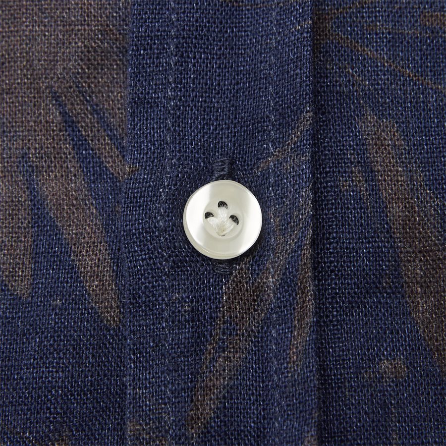 04643 SUMMER PRINT LINEN SHIRT - Summer Print Linen Shirt - Skjorter - Casual fit - NAVY - 5