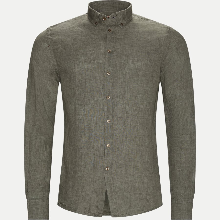 04638 SHIRT, LINEN DELAVE - Shirt Linen Delave - Skjorter - Casual fit - GRØN - 1