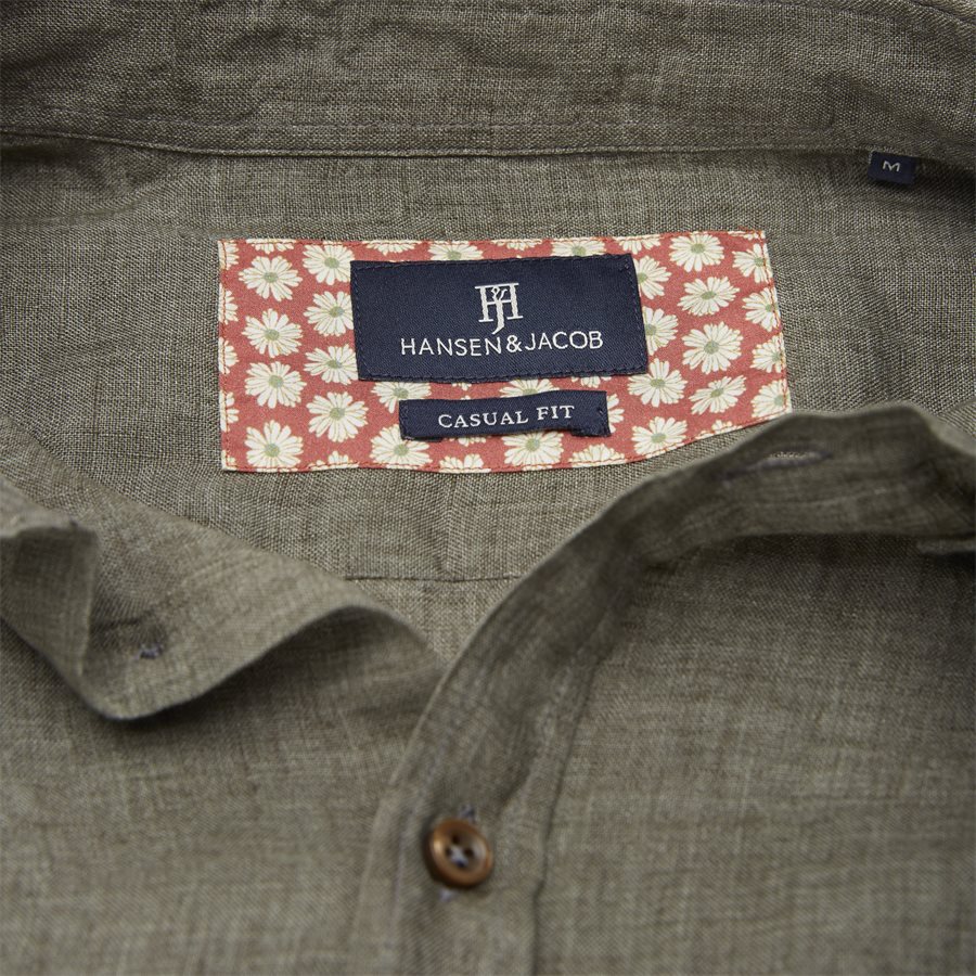 04638 SHIRT, LINEN DELAVE - Shirt Linen Delave - Skjorter - Casual fit - GRØN - 3