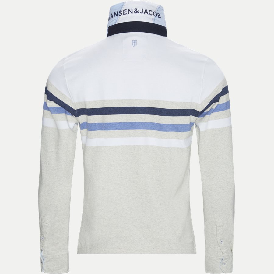 04677 CHEST STRIPE RUGGER - Chest Stripe Rugger Langærmet Polo T-shirt - T-shirts - Modern fit - HVID - 3