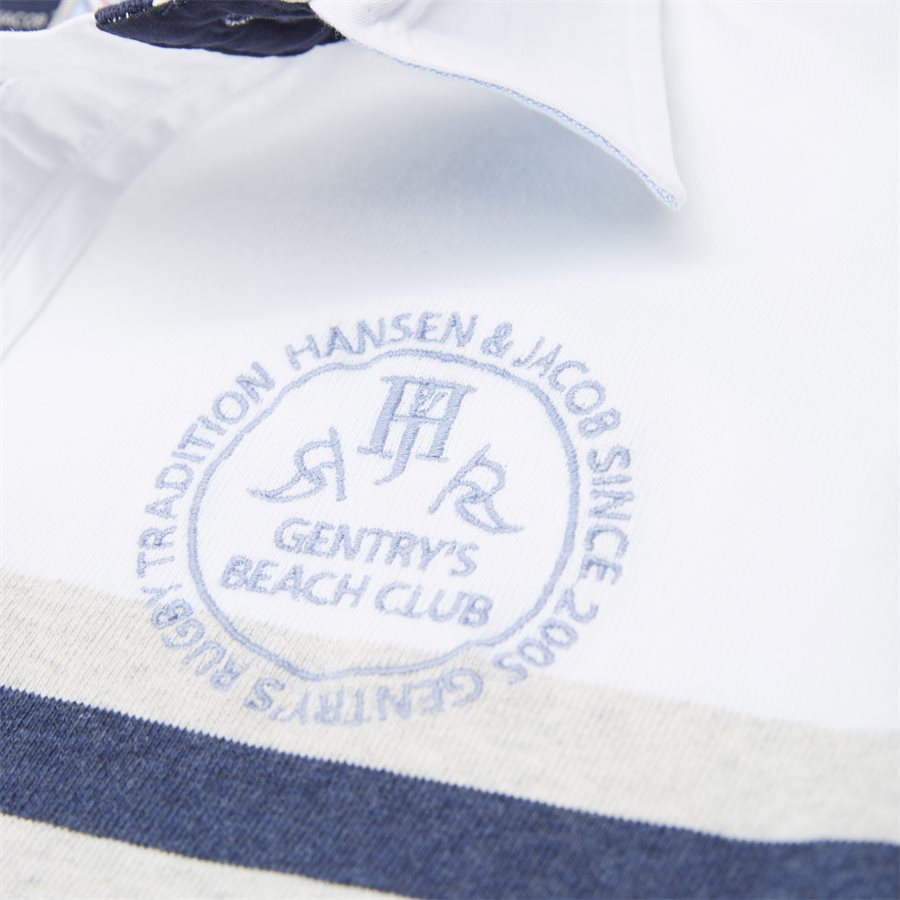 04677 CHEST STRIPE RUGGER - Chest Stripe Rugger Langærmet Polo T-shirt - T-shirts - Modern fit - HVID - 5