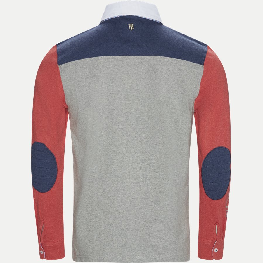 04683 PATCHWORK RUGGER - Patchwork Rugger Langærmet Polo T-shirt - T-shirts - Modern fit - GRÅ - 2