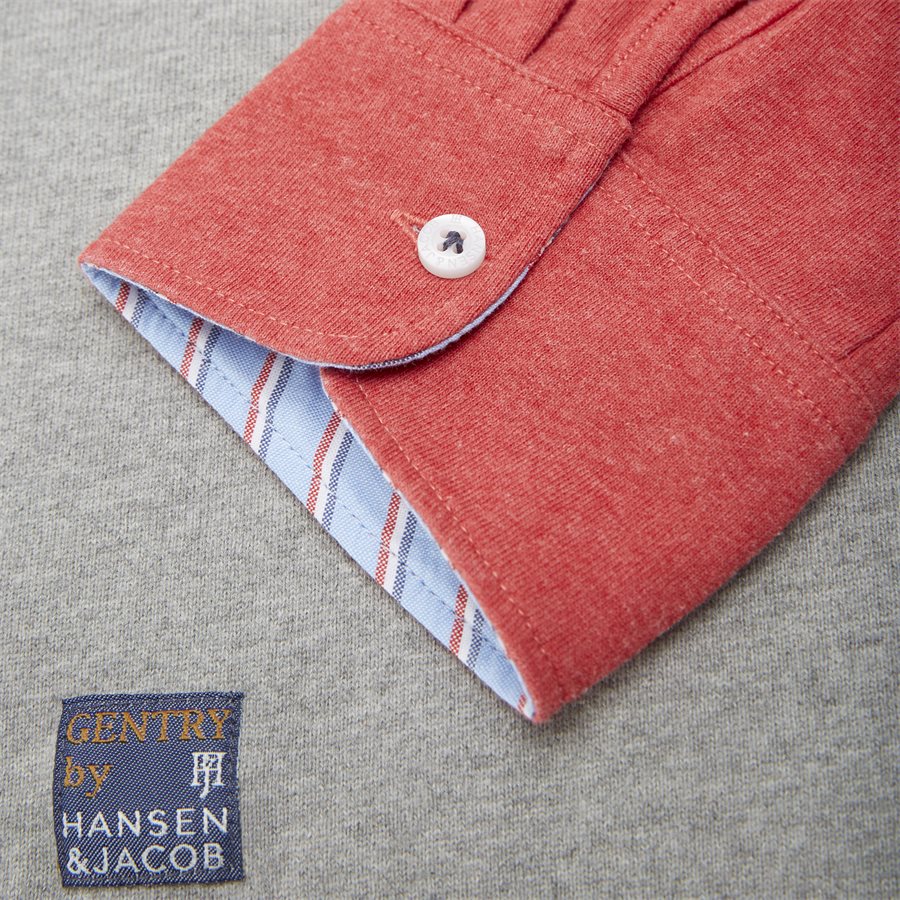 04683 PATCHWORK RUGGER - Patchwork Rugger Langærmet Polo T-shirt - T-shirts - Modern fit - GRÅ - 8