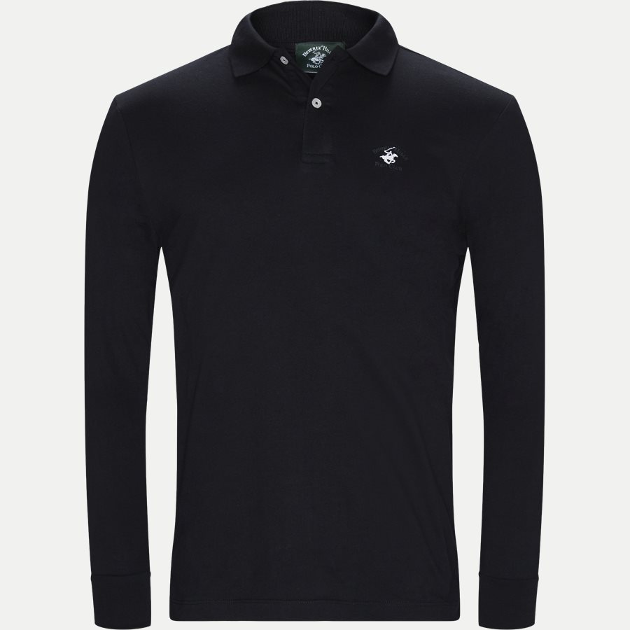 BHPC5258 POLO LS - Maglia Polo Piquet - T-shirts - Regular - SORT - 1