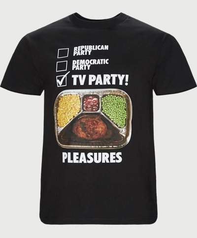 Pleasures T-shirts TV PARTY TEE Black