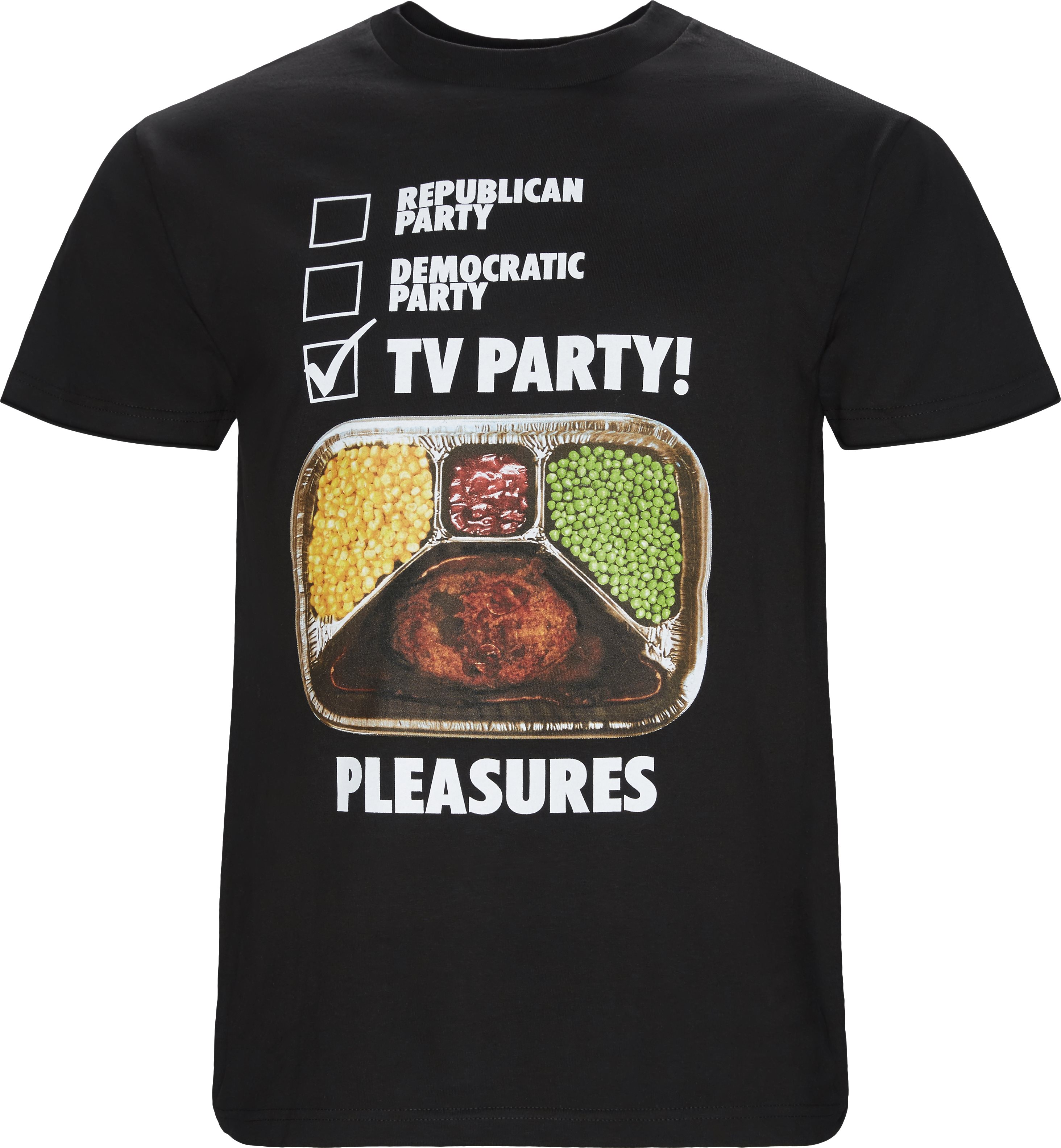 Pleasures T-shirts TV PARTY TEE Sort
