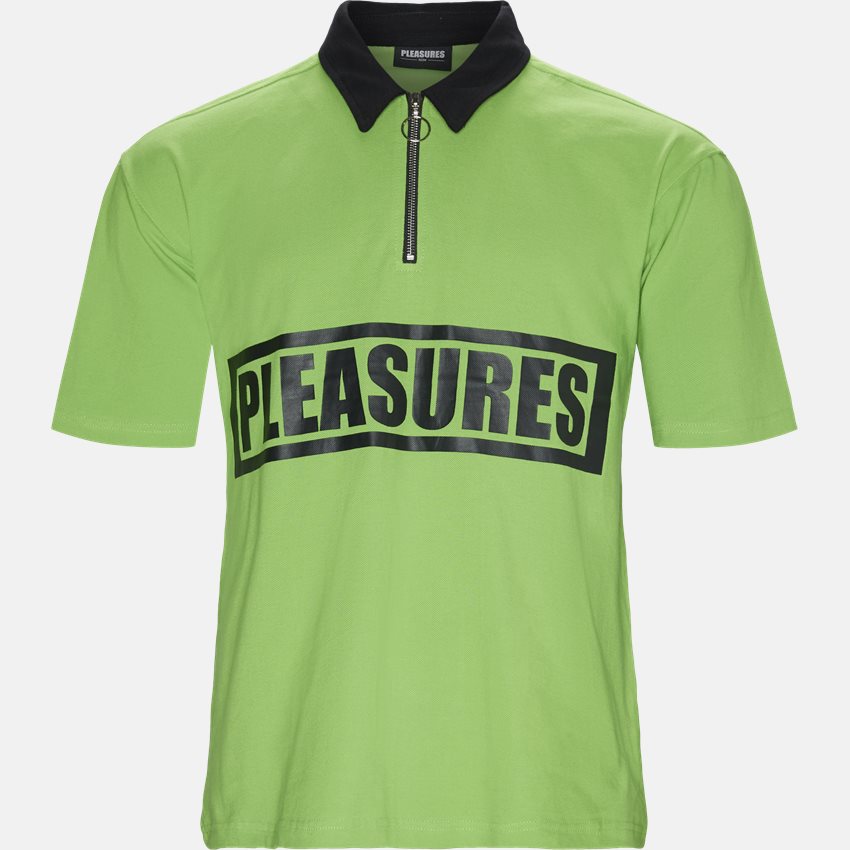 Pleasures T-shirts REVOLUTION HALFZIP LIME