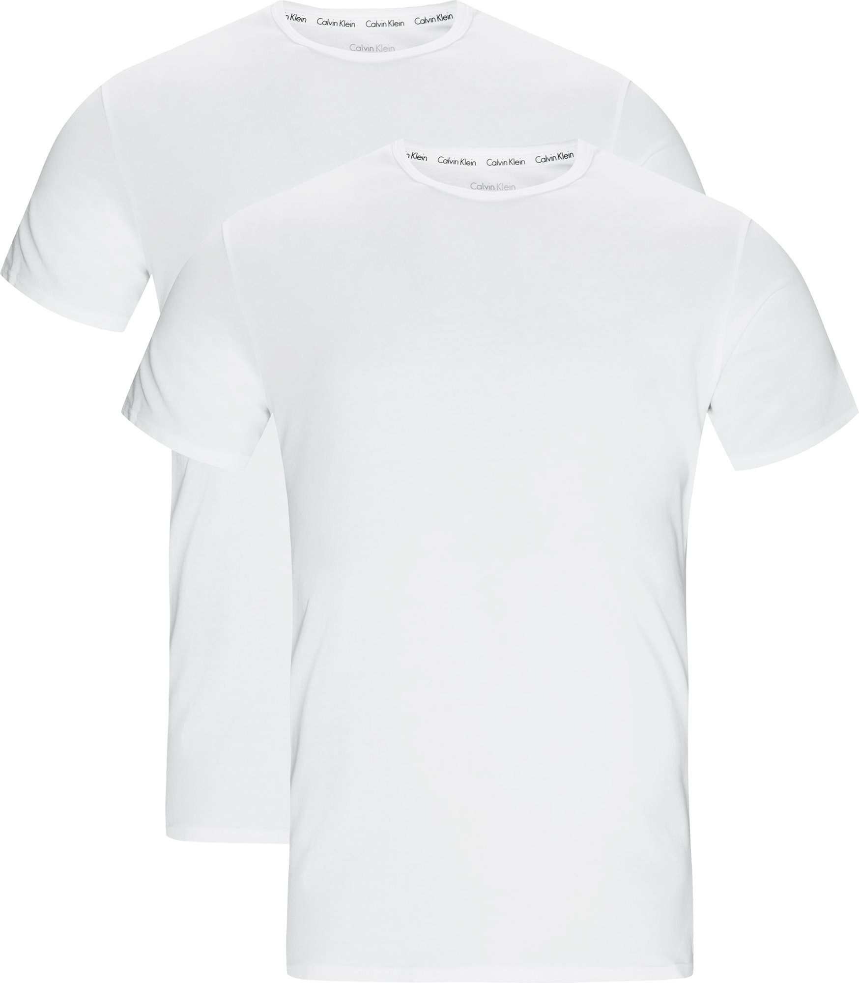 2-pack T-shirts med O-hals - T-shirts - Modern fit - Vit