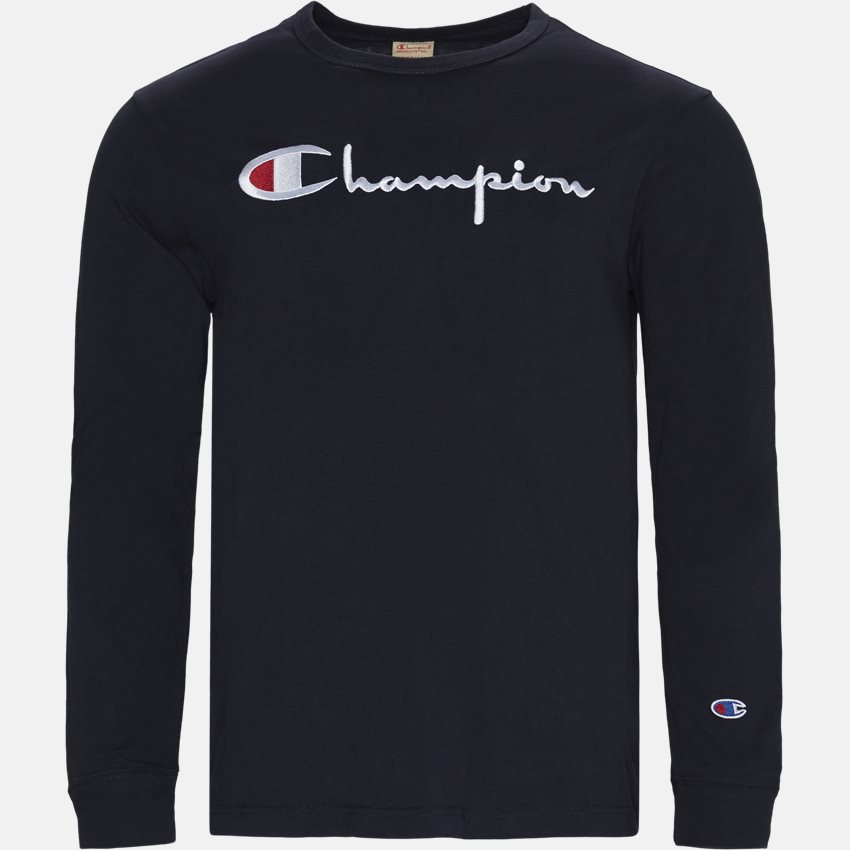 Champion T-shirts 213608 LS NAVY