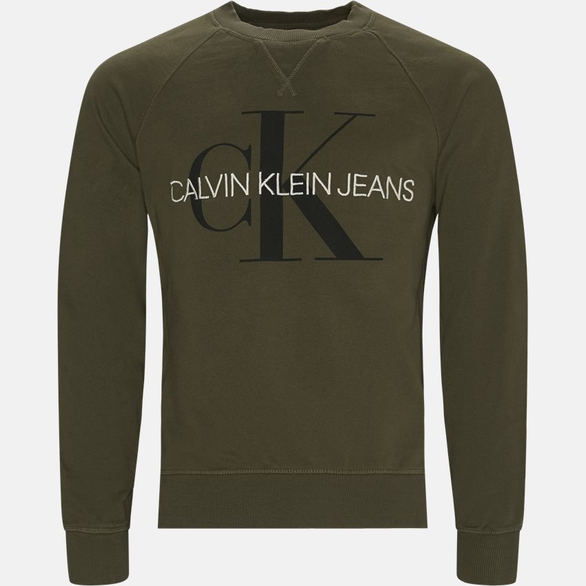 Calvin Klein Sweatshirts MONOGRAM CREW GRØN