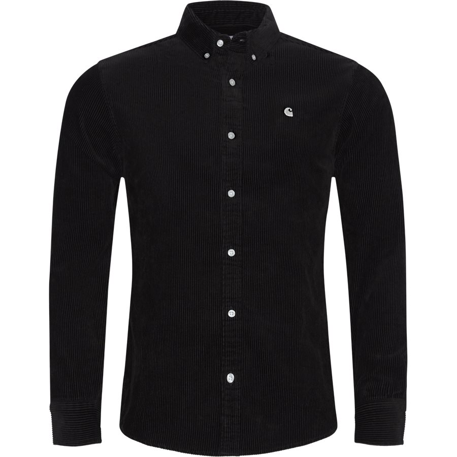L/S MADISON CORD I025247 - Shirts - BLK/WHI - 1