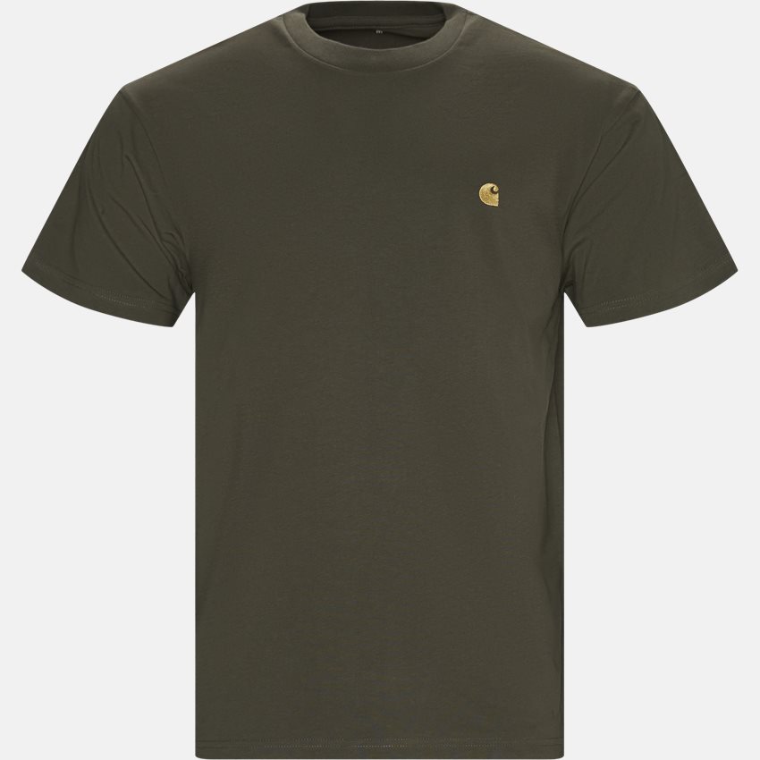 Carhartt WIP T-shirts S/S CHASE I026391 CYPRESS/GOLD