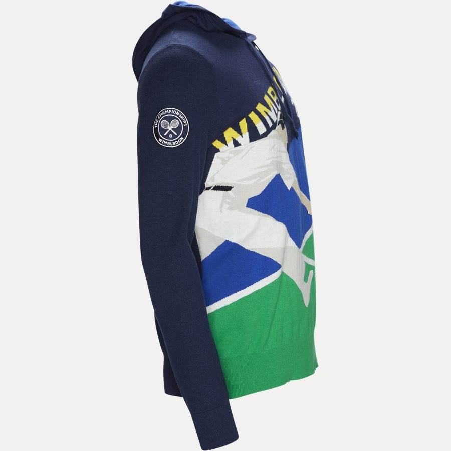 710749371 - Cashmere Wimbledon Knit Hoodie - Strik - Regular - NAVY - 4