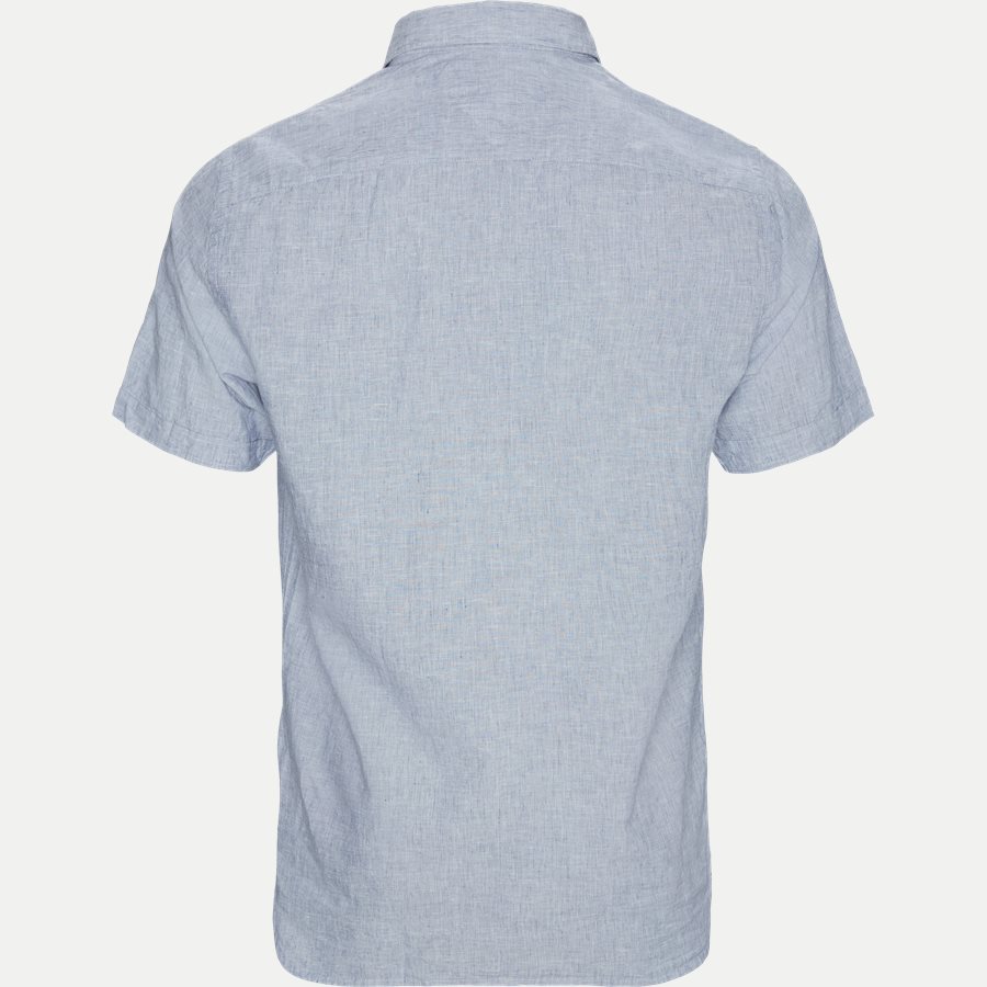 COTTON LINEN SHIRT S/S - Cotton Linen Shirt SS - Skjorter - Regular - BLÅ - 2