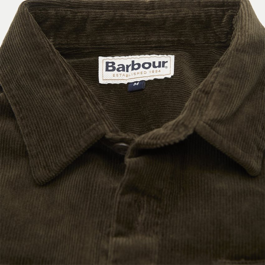 Barbour Skjorter CORD OVERSHIRT FW19 OLIVEN
