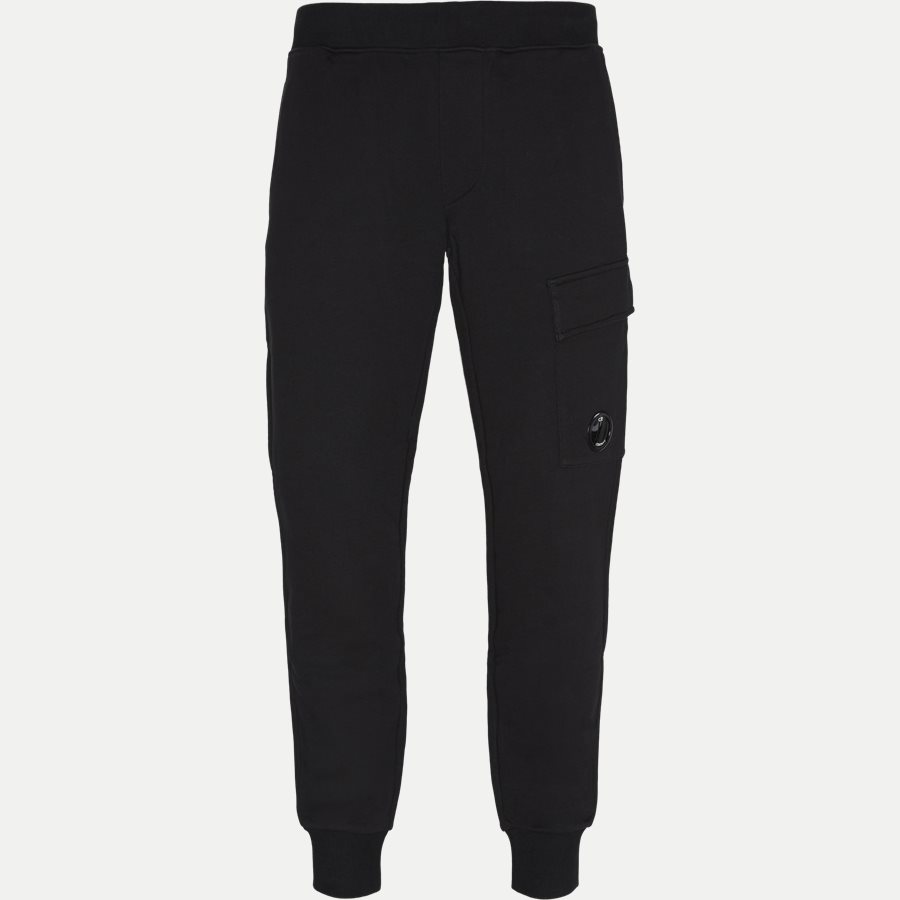 SS004A 00586W - Diagonal Raised Fleece Lens Sweatpants - Bukser - Tapered fit - SORT - 1