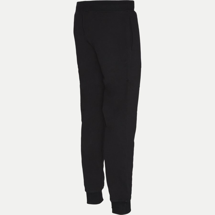 SS004A 00586W - Diagonal Raised Fleece Lens Sweatpants - Bukser - Tapered fit - SORT - 3