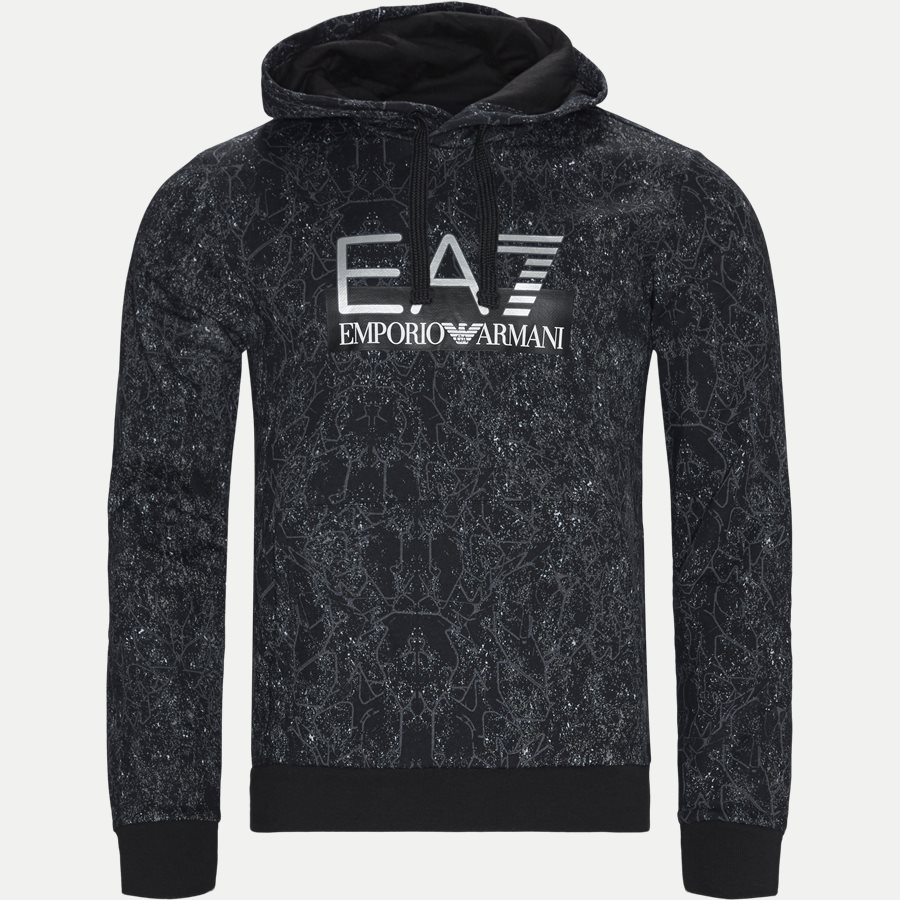 PJF6Z 6GPM13 - Logo Print Hoodie - Sweatshirts - Regular - SORT - 1