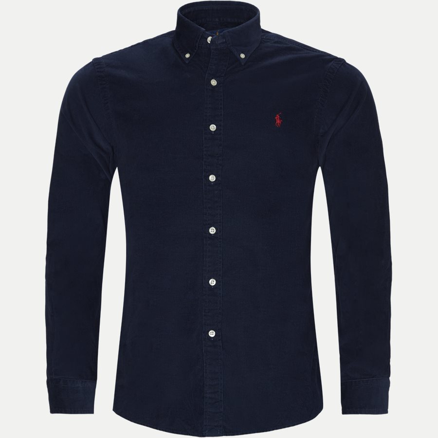 710767119 - Corduroy Button-Down Shirt - Skjorter - Slim - NAVY - 1