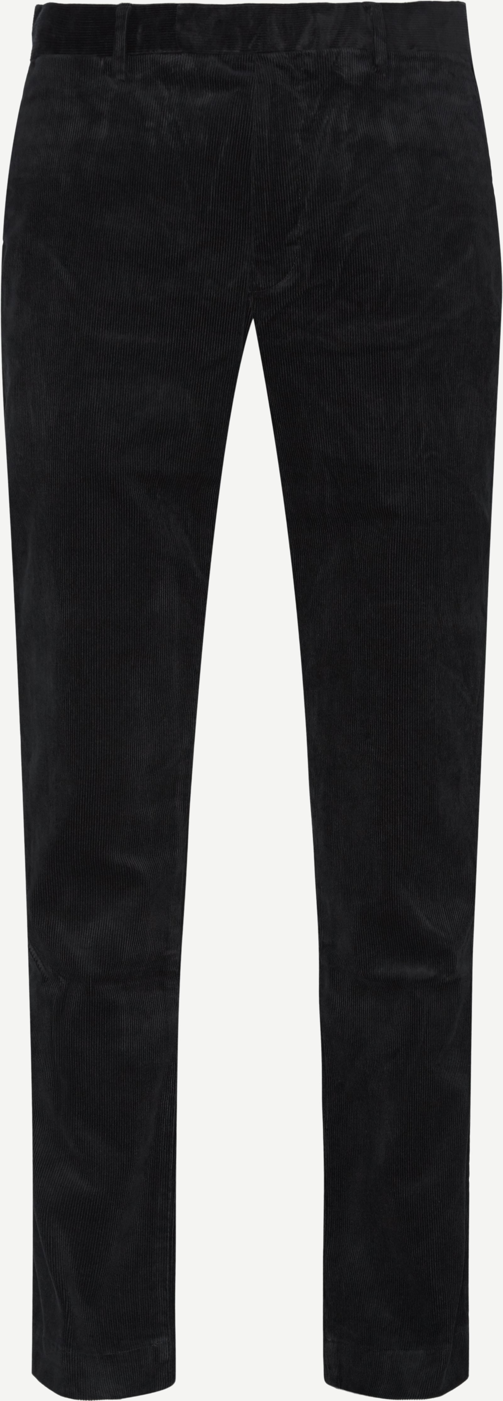 Corduroy Slim Pants - Trousers - Slim fit - Black