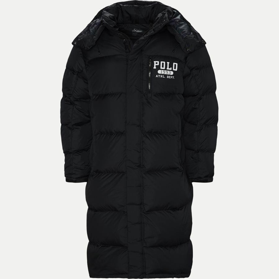 710756881 - Long Down Jacket - Jakker - Regular - SORT - 1