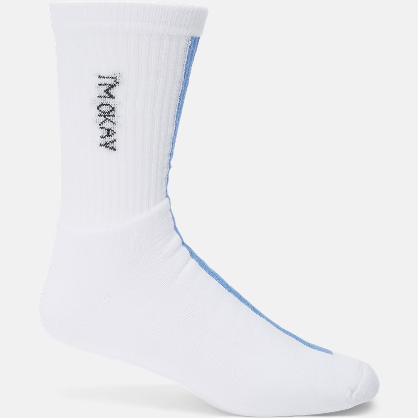 qUINT Socks OKAY hvid/blå