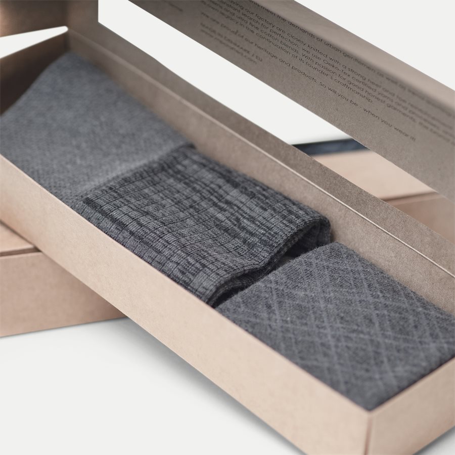 72020 3-PACK - Crafted 3-Pack Regular Strrømper - Strømper - Regular - GRÅ - 2