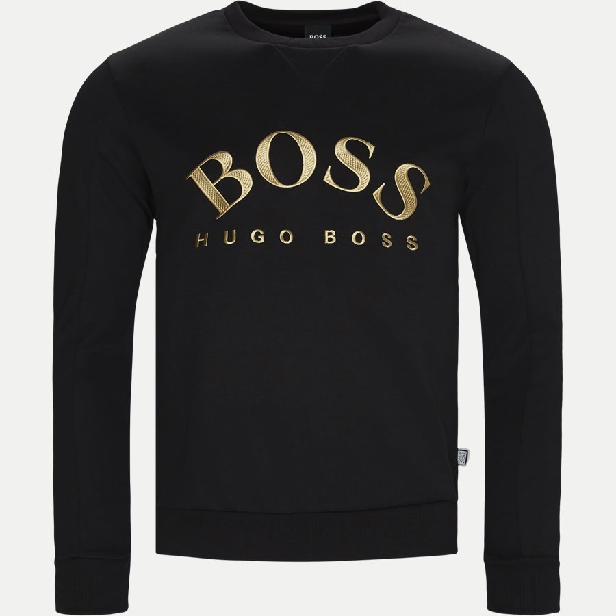 50410278 SALBO - Salbo Crew Neck Sweatshirt - Sweatshirts - Regular - SORT/GULD - 1