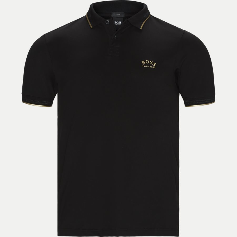 50412675 PAUL CURVED - T-shirts - SORT/GULD - 1