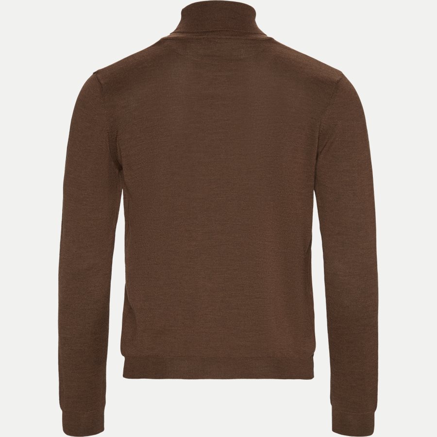 MERINO EMBR ID - Merino Embr. Turtleneck - Strik - Regular - COGNAC - 2