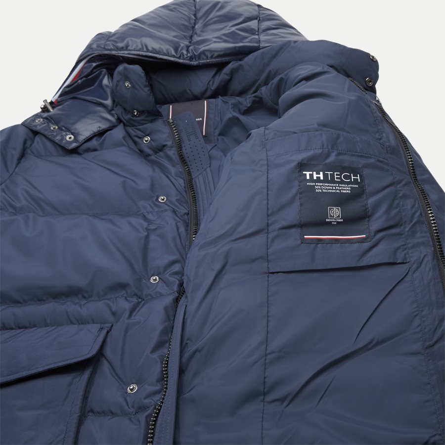 TOMMY HOODED BOMBER - Tommy Hooded Bomber Jacket - Jakker - Regular - NAVY - 9