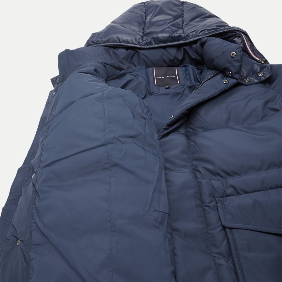 TOMMY HOODED BOMBER - Tommy Hooded Bomber Jacket - Jakker - Regular - NAVY - 10