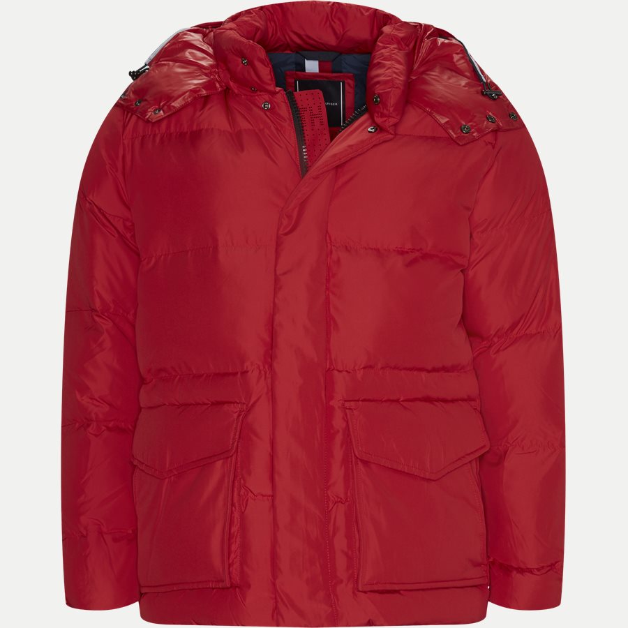 TOMMY HOODED BOMBER - Tommy Hooded Bomber Jacket - Jakker - Regular - RØD - 1