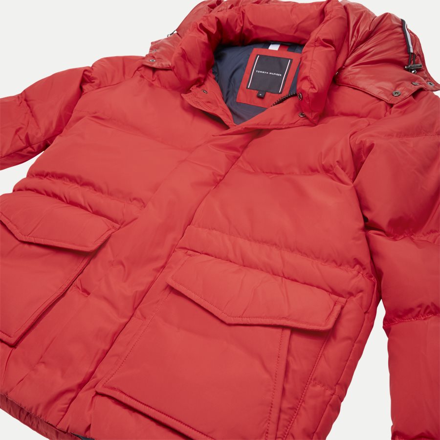 TOMMY HOODED BOMBER - Tommy Hooded Bomber Jacket - Jakker - Regular - RØD - 6