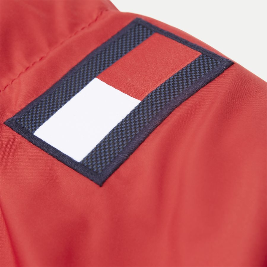 TOMMY HOODED BOMBER - Tommy Hooded Bomber Jacket - Jakker - Regular - RØD - 7