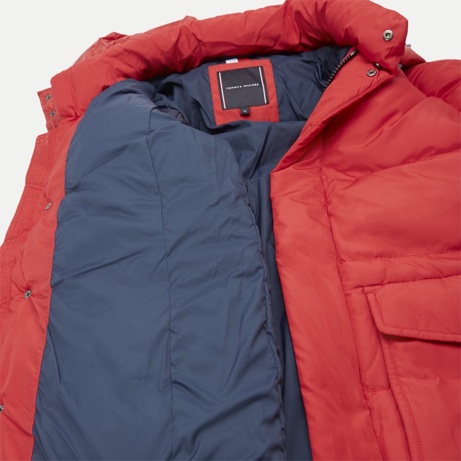 TOMMY HOODED BOMBER - Tommy Hooded Bomber Jacket - Jakker - Regular - RØD - 13