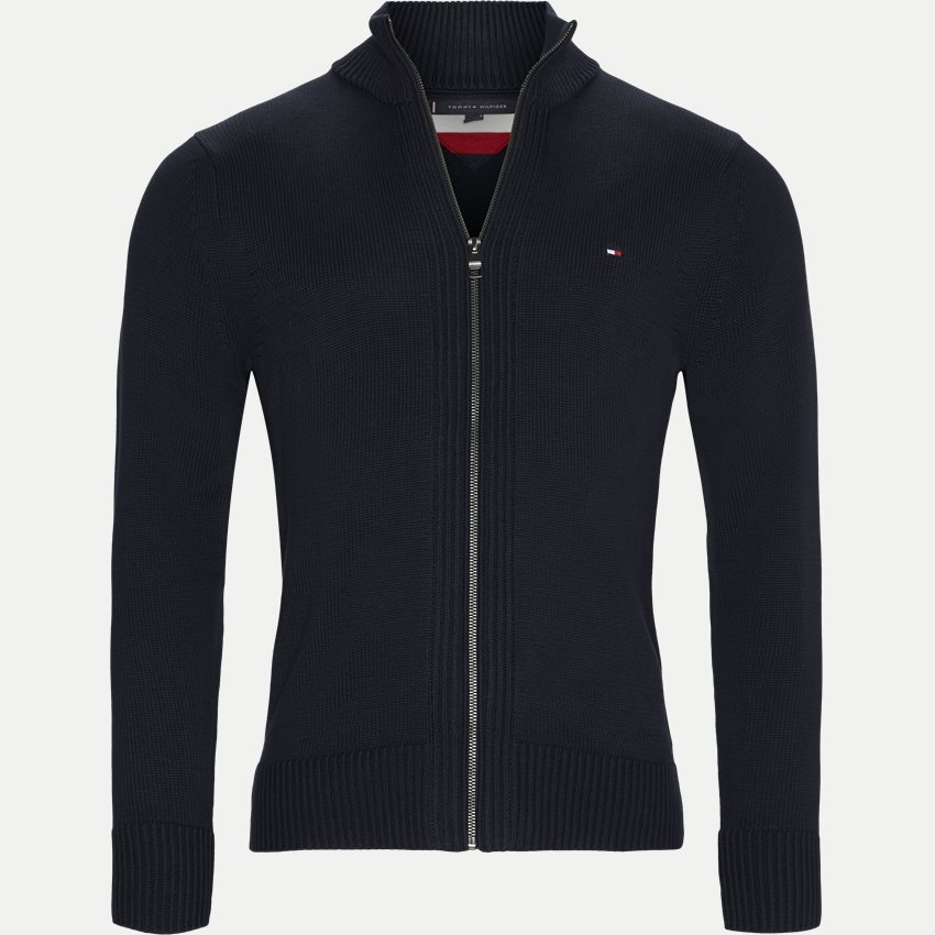 Tommy Hilfiger Knitwear CHUNKY COTTON ZIP THROUGH NAVY