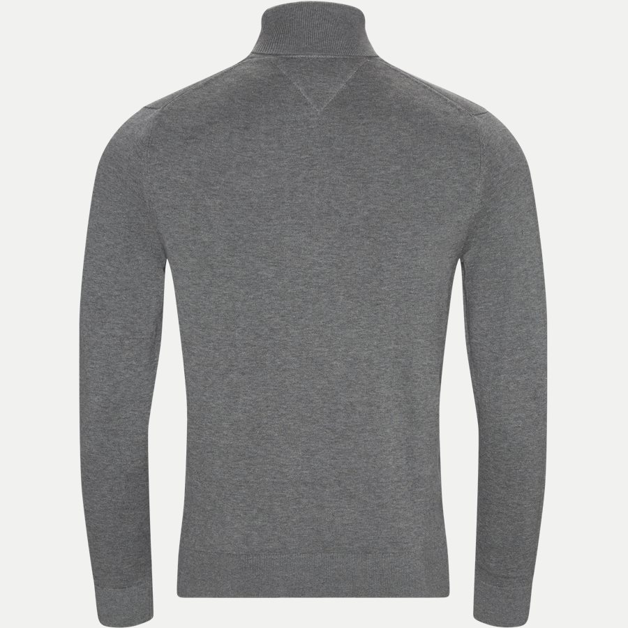 ORGANIC COTTON SILK ROLL NECK - Organic Cotton Silk Roll neck - Strik - Regular - GRÅ - 2