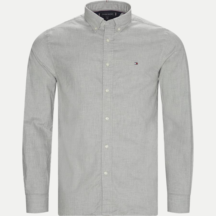 FLEX HERRINGBONE SHIRT - Flex Herringbone Shirt - Skjorter - Regular - GRÅ - 1