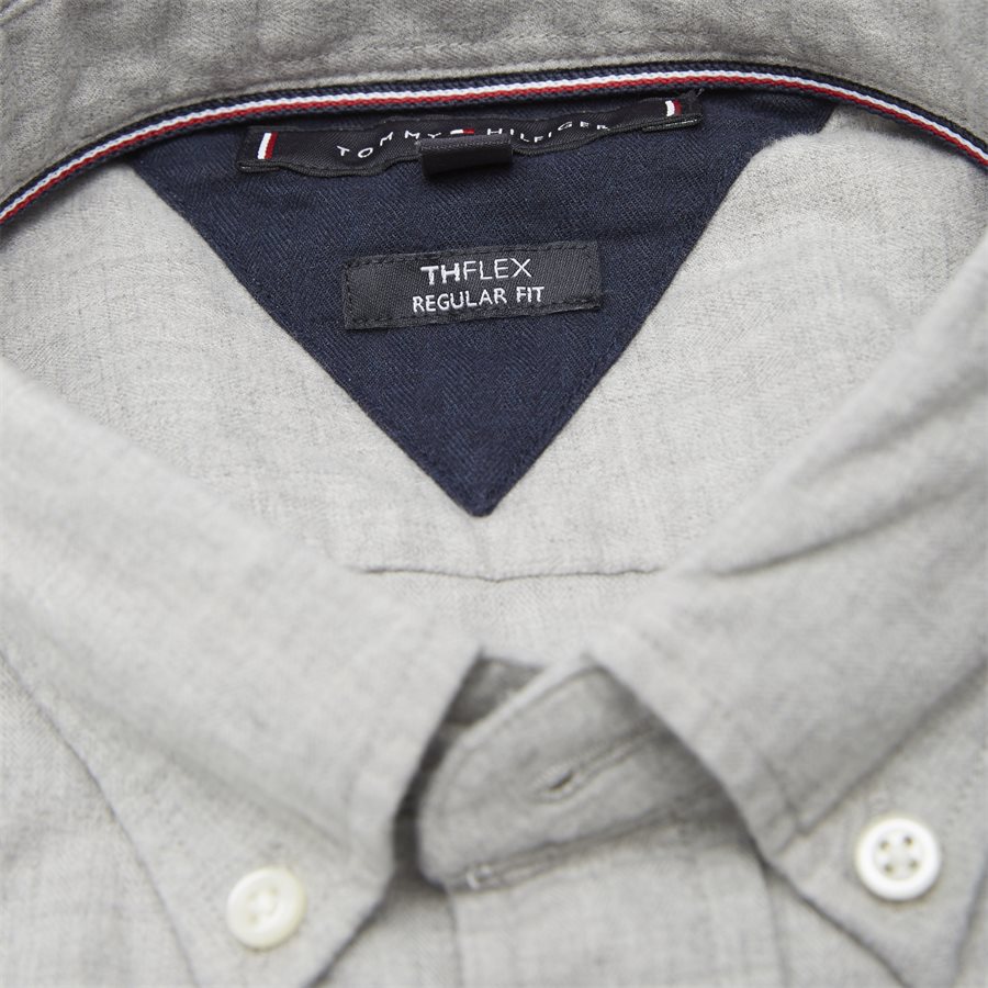 FLEX HERRINGBONE SHIRT - Flex Herringbone Shirt - Skjorter - Regular - GRÅ - 6