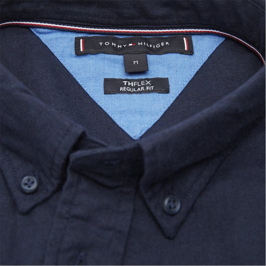 FLEX HERRINGBONE SHIRT - Flex Herringbone Shirt - Skjorter - Regular - NAVY - 4