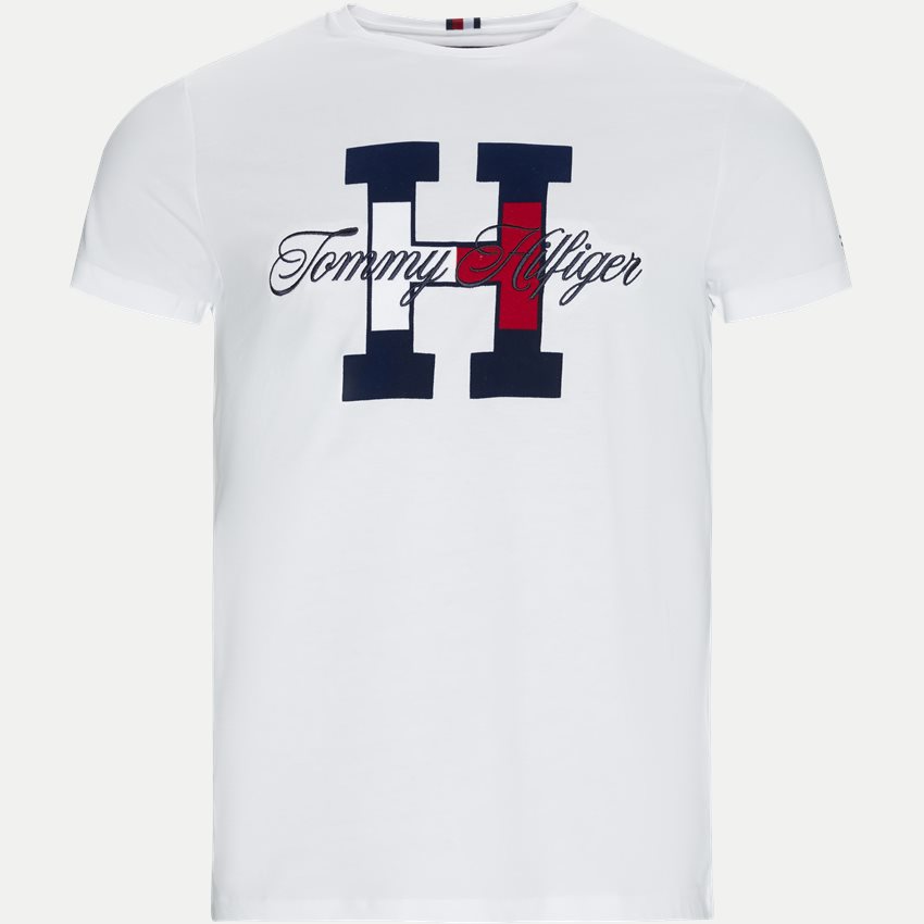Tommy Hilfiger T-shirts FLAG SCRIPT TEE HVID