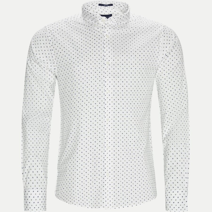 D1 MICRO SCRIBBLE PRINT - D1 Micro Scribble Print Shirt - Skjorter - Regular - GRØN - 1