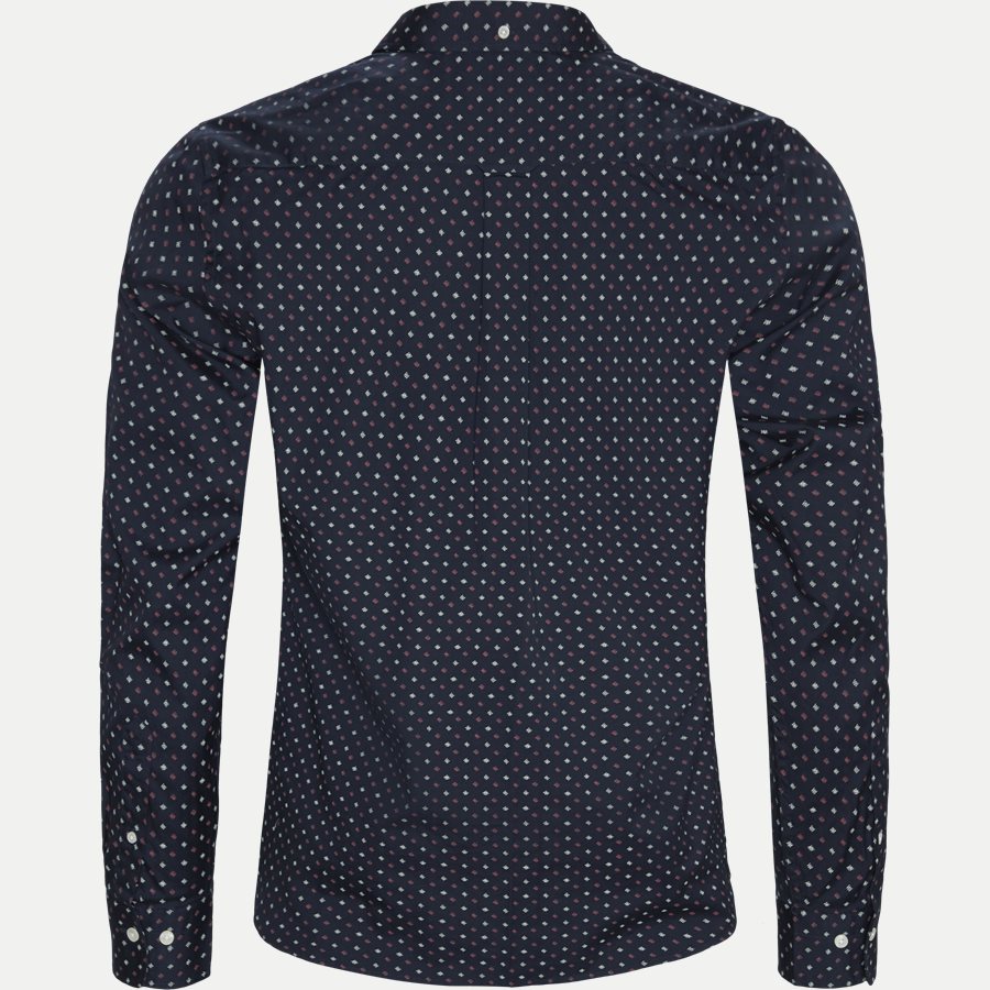 D1 MICRO SCRIBBLE PRINT - D1 Micro Scribble Print Shirt - Skjorter - Regular - NAVY - 2